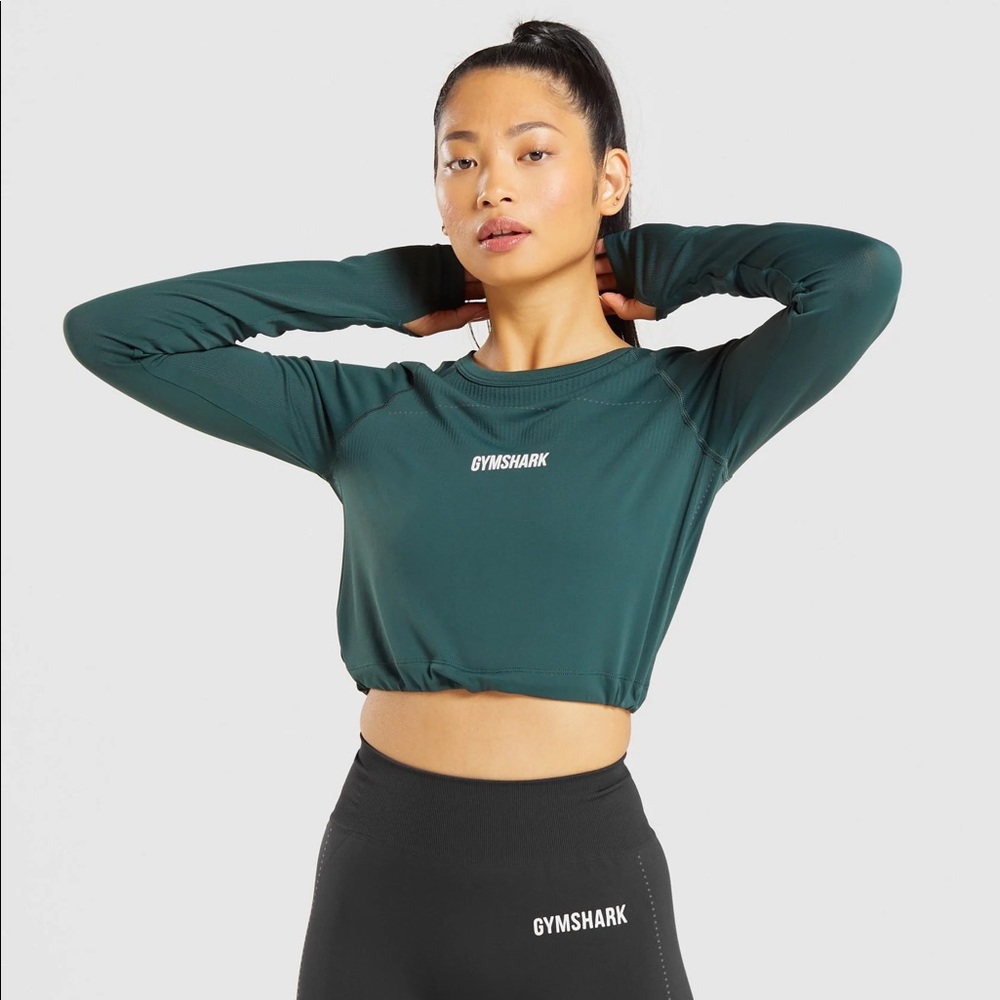 Lightweight Seamless Long Sleeve Obsidian Green